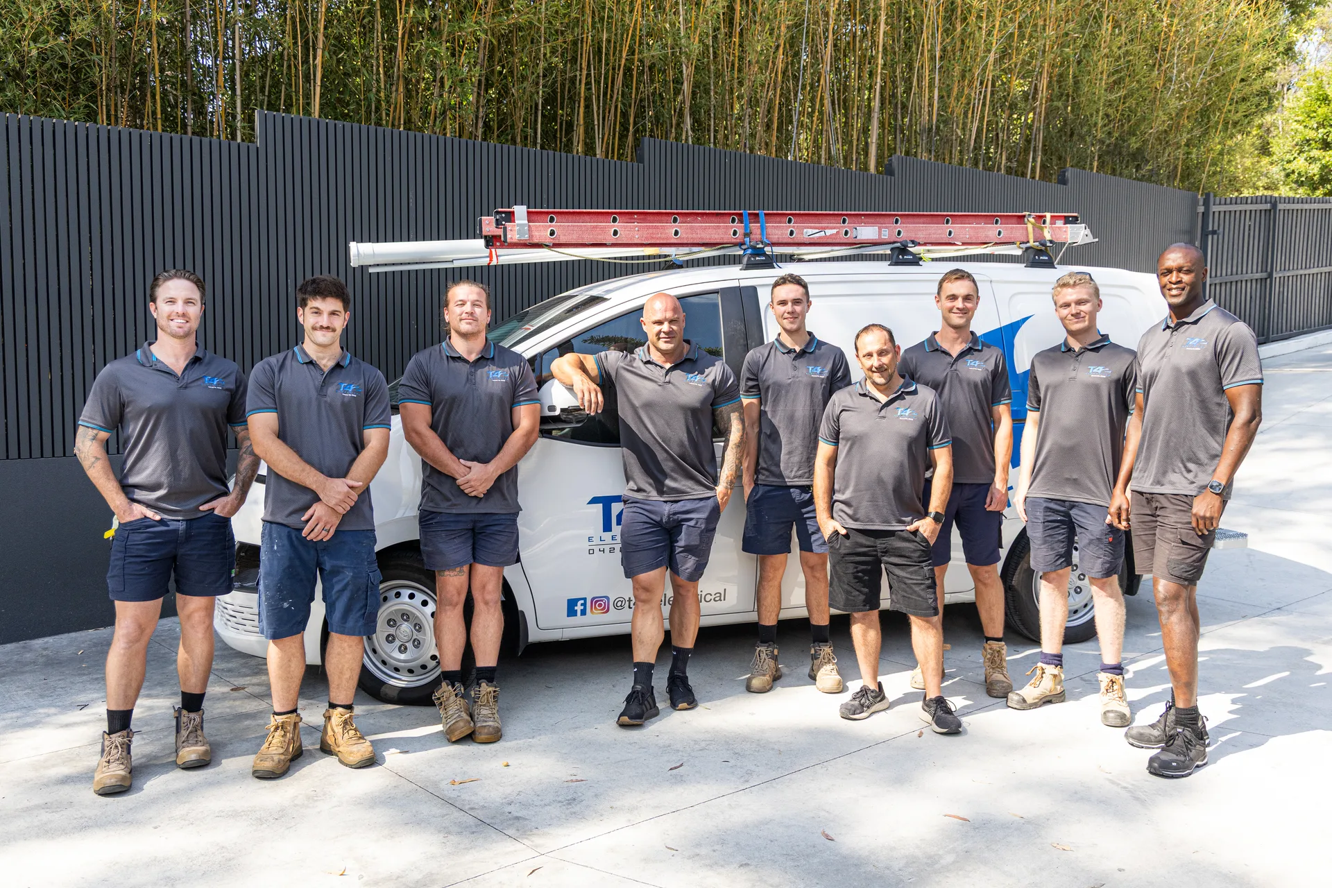The Air Conditioning Hope Island team with a service van